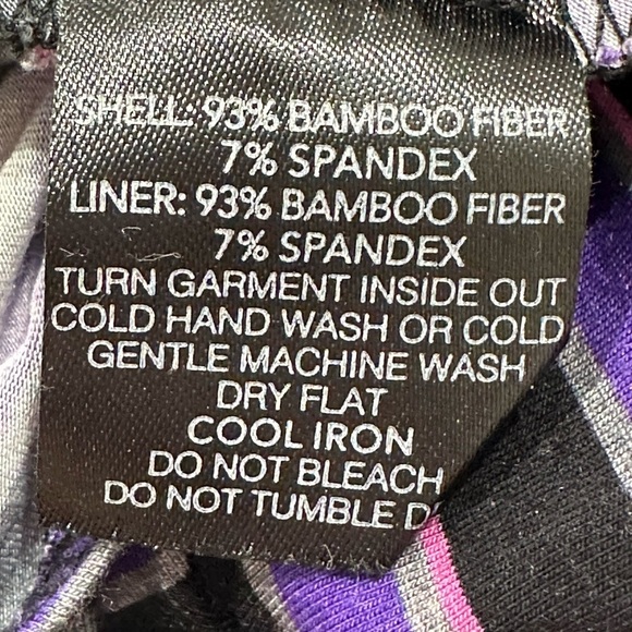 I AM GIA Carrie Cutout Flared Pants Striped Purple Black Size XS Party Emo Rock - Picture 8 of 9